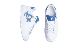 LOUIS VUITTON SNEAKER TIME OUT MONOGRAM WHITE/DENIM - 38 BR