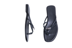 HERMÈS SANDAL MISS CALFSKIN BLACK - 38 BR