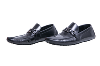 LOUIS VUITTON MOCASSIN MONTE CARO LEATHER BLACK - 39 BR