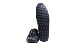 LOUIS VUITTON MOCASSIN MONTE CARO LEATHER BLACK - 39 BR