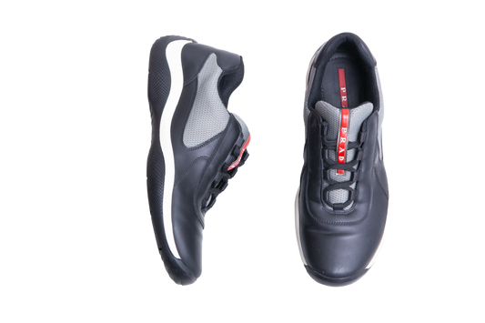 PRADA SNEAKER AMERICA S CUP BLACK/GREY - 38 BR