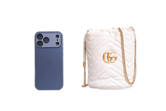 GUCCI BUCKET MINI GG MARMONT OFF WHITE