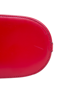 PRADA MINI BUCKET BAG BRUSHED LEATHER SCARLATTO