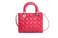 DIOR LADY DIOR MEDIUM CANNAGE CHERRY RED