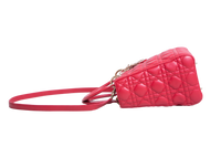 DIOR LADY DIOR MEDIUM CANNAGE CHERRY RED
