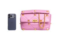 VALENTINO ROMAN STUD LARGE LIGHT PURPLE