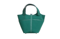 HERMÈS PICOTIN 18 CARGO TOILE GOELAND & SWIFT VERT VERTIGO