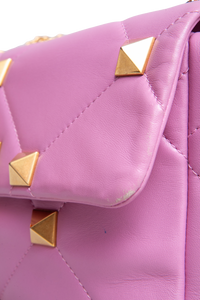 VALENTINO ROMAN STUD LARGE LIGHT PURPLE