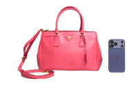 PRADA GALLERIA MEDIUM DOUBLE ZÍPER SAFFIANO PINK