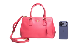 PRADA GALLERIA MEDIUM DOUBLE ZÍPER SAFFIANO PINK