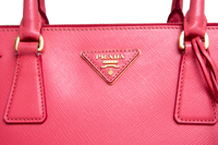PRADA GALLERIA MEDIUM DOUBLE ZÍPER SAFFIANO PINK
