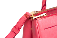 PRADA GALLERIA MEDIUM DOUBLE ZÍPER SAFFIANO PINK