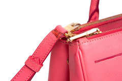PRADA GALLERIA MEDIUM DOUBLE ZÍPER SAFFIANO PINK