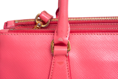 PRADA GALLERIA MEDIUM DOUBLE ZÍPER SAFFIANO PINK