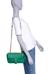 GUCCI GG MARMONT CHAIN MATELASSE SMALL GREEN
