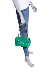 GUCCI GG MARMONT CHAIN MATELASSE SMALL GREEN