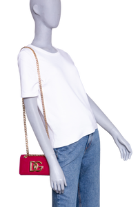 D&G 3.5 PHONE BAG PATENT PINK