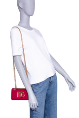 D&G 3.5 PHONE BAG PATENT PINK