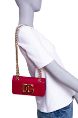 D&G 3.5 PHONE BAG PATENT PINK
