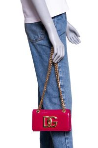 D&G 3.5 PHONE BAG PATENT PINK