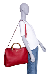 GUCCI BAMBOO SHOPPER LARGE RED