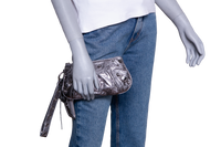 BALENCIAGA LE CAGOLE MINI MULTI POUCH SILVER METALLIC
