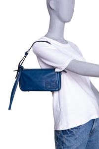 FENDI SIMPLY SHOULDER BAG LEATHER NAVY