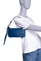FENDI SIMPLY SHOULDER BAG LEATHER NAVY
