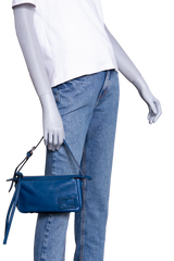 FENDI SIMPLY SHOULDER BAG LEATHER NAVY