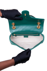 GUCCI GG MARMONT CHAIN MATELASSE SMALL GREEN