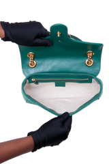 GUCCI GG MARMONT CHAIN MATELASSE SMALL GREEN