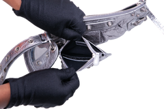 BALENCIAGA LE CAGOLE MINI MULTI POUCH SILVER METALLIC