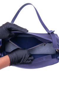 FERRAGAMO HUG POUCH SUEDE MIDNIGHT