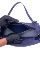 FERRAGAMO HUG POUCH SUEDE MIDNIGHT