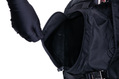 PRADA BACKPACK DOUBLE BUCKLE RE-NYLON BLACK