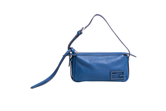 FENDI SIMPLY SHOULDER BAG LEATHER NAVY