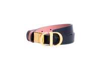 DIOR BELT MONTAIGNE 30 FINE FULL REVERSIBLE BLACK/ROSE