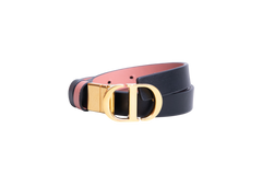 DIOR BELT MONTAIGNE 30 FINE FULL REVERSIBLE BLACK/ROSE
