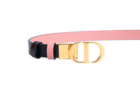 DIOR BELT MONTAIGNE 30 FINE FULL REVERSIBLE BLACK/ROSE