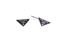 PRADA CLIPS HAIR TRIANGLE-LOGO SILVER/BLACK