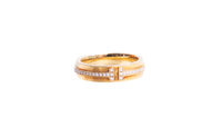 TIFFANY & CO RING T NARROW DIAMOND IN YELLOW GOLD