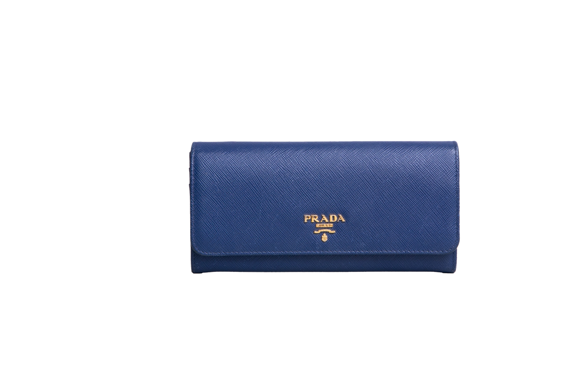 PRADA WALLET SAFFIANO BLUETTE