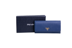PRADA WALLET SAFFIANO BLUETTE
