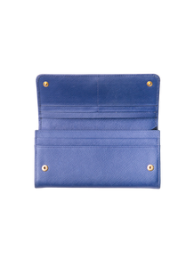 PRADA WALLET SAFFIANO BLUETTE