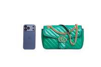 GUCCI GG MARMONT CHAIN MATELASSE SMALL GREEN