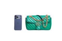 GUCCI GG MARMONT CHAIN MATELASSE SMALL GREEN