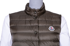 MONCLER GILET LIANE DOWN MOSS GREEN