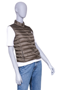 MONCLER GILET LIANE DOWN MOSS GREEN