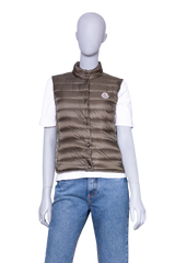 MONCLER GILET LIANE DOWN MOSS GREEN