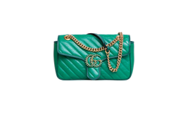 GUCCI GG MARMONT CHAIN MATELASSE SMALL GREEN